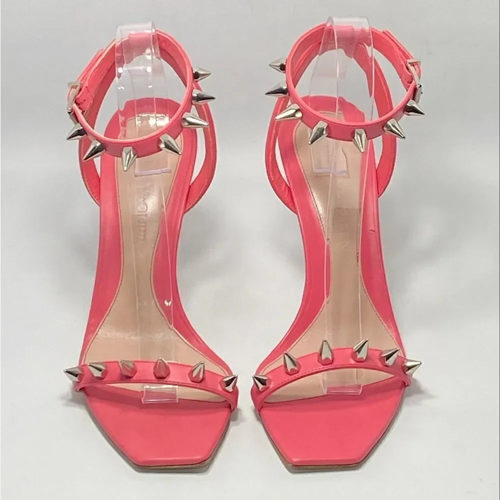 Alexander McQueen Punk Stud Leather Ankle-Strap Sandals size 39.5